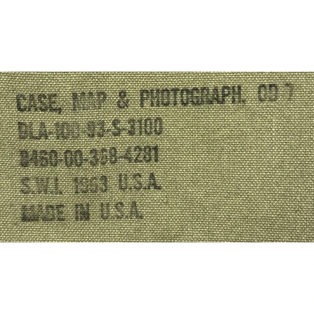 US Military OD-7 Canvas Map Photograph Case 1963 Vintage Vietnam Satchel Bag